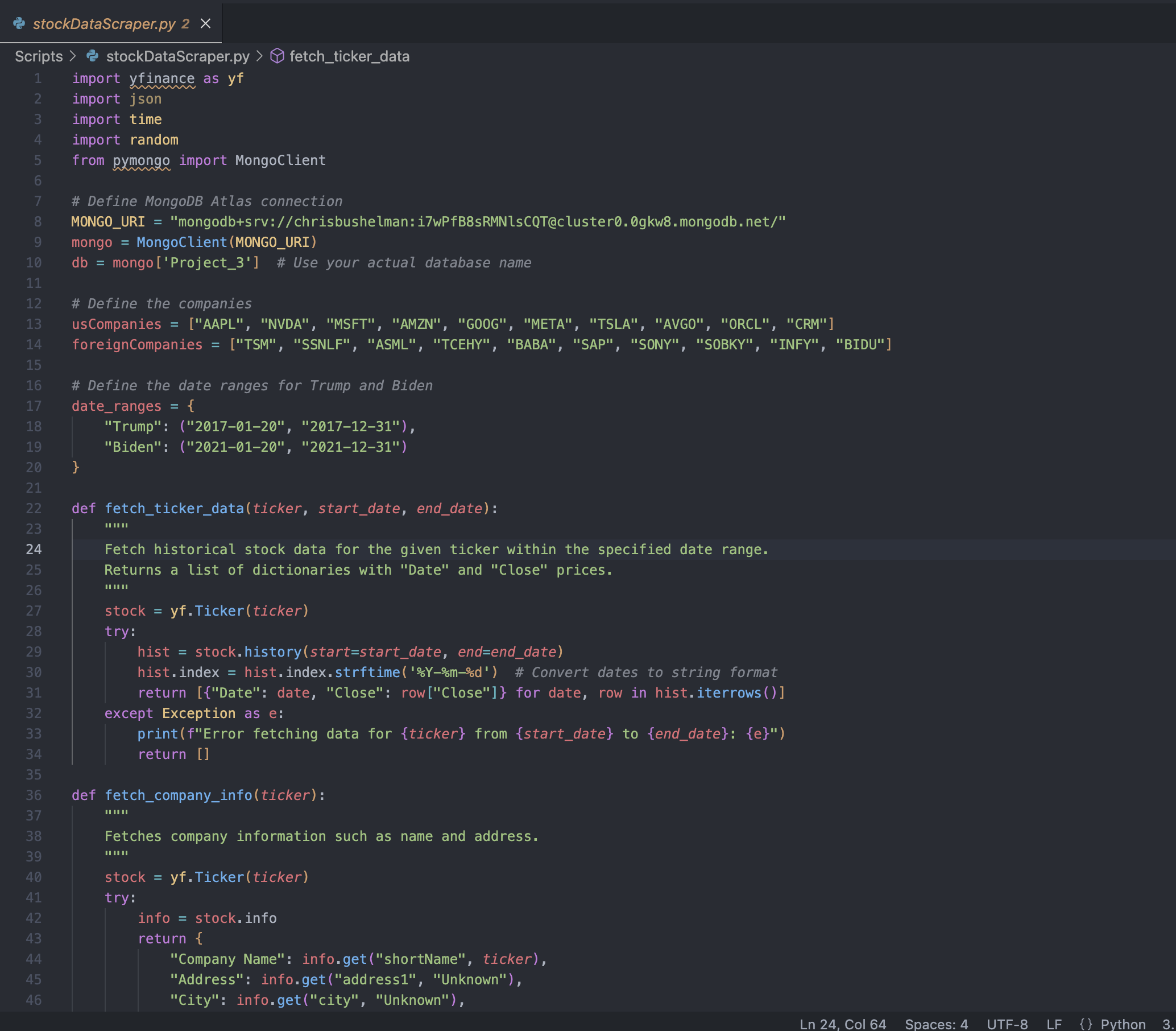 Stock Market Data Scraper